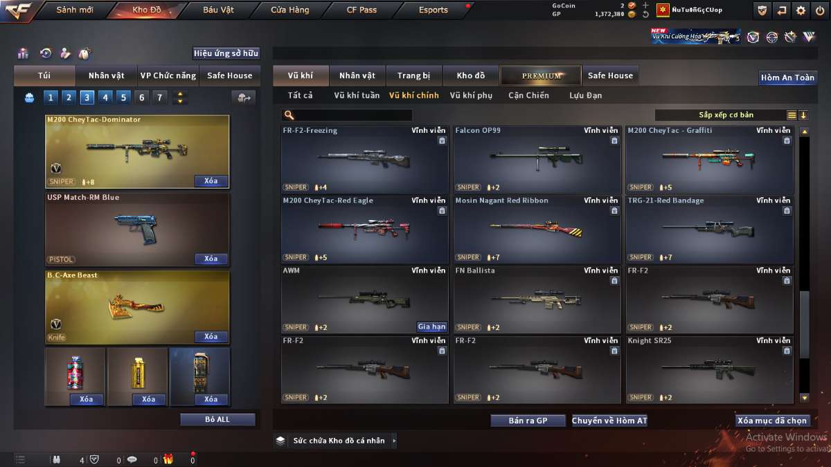 shop acc cf uy tin gia re